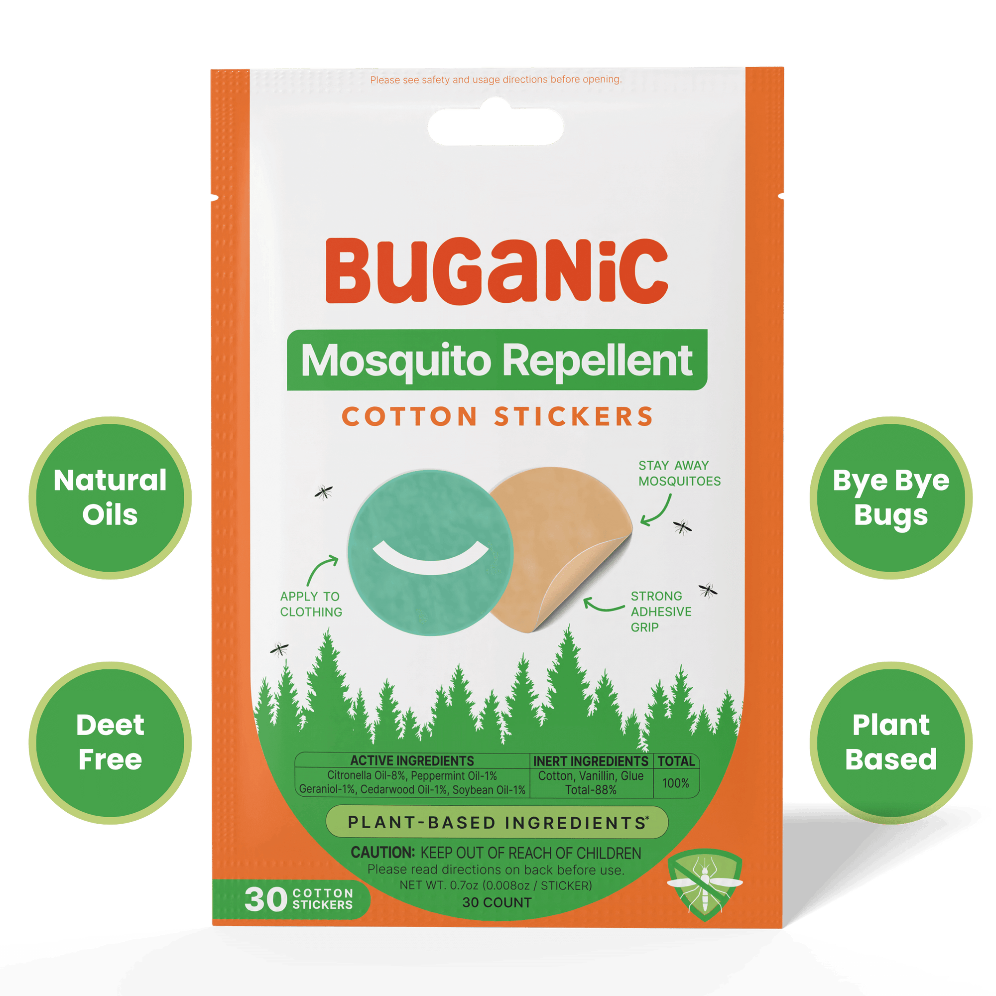 Buganic Mosquito Repellent Stickers