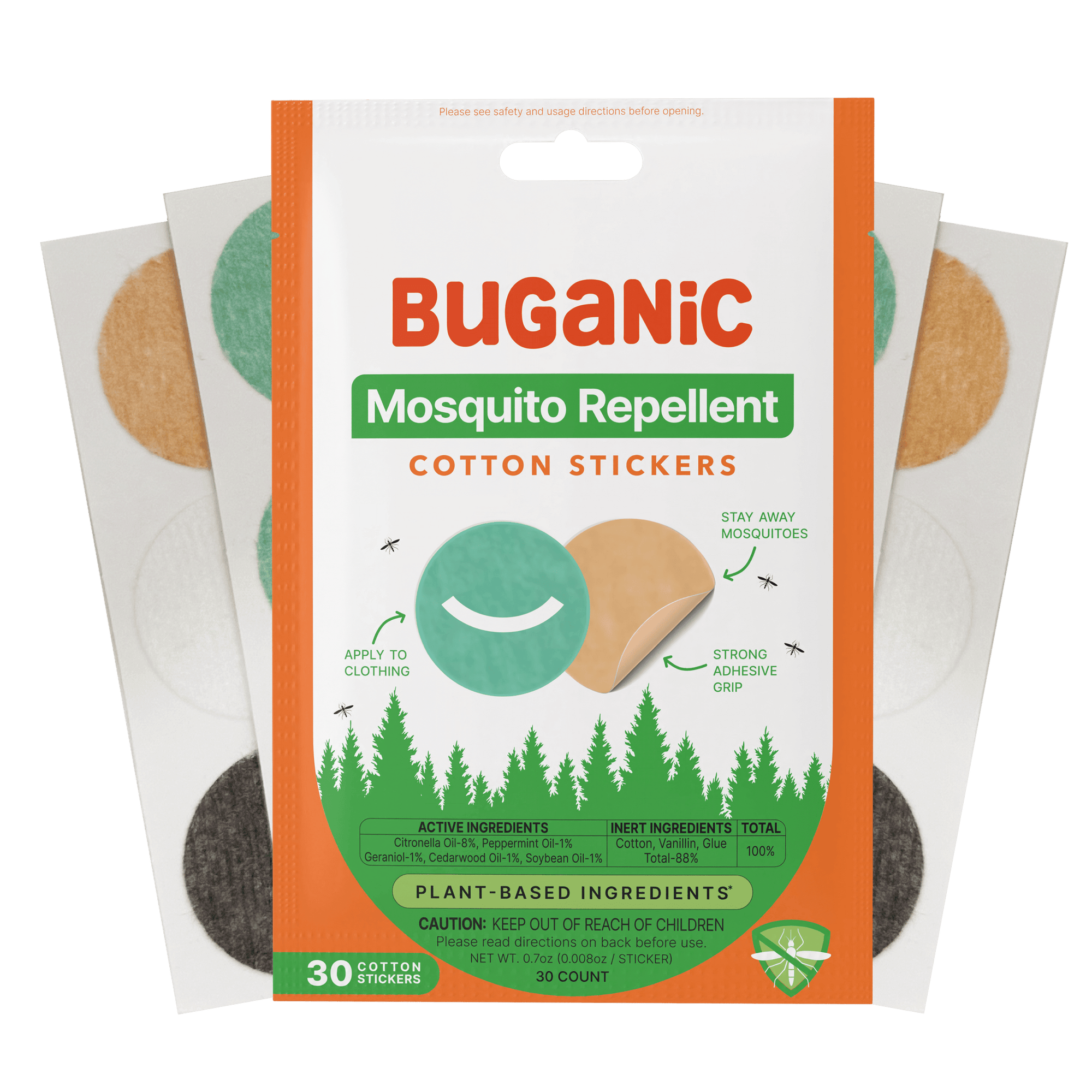 Buganic Mosquito Repellent Stickers