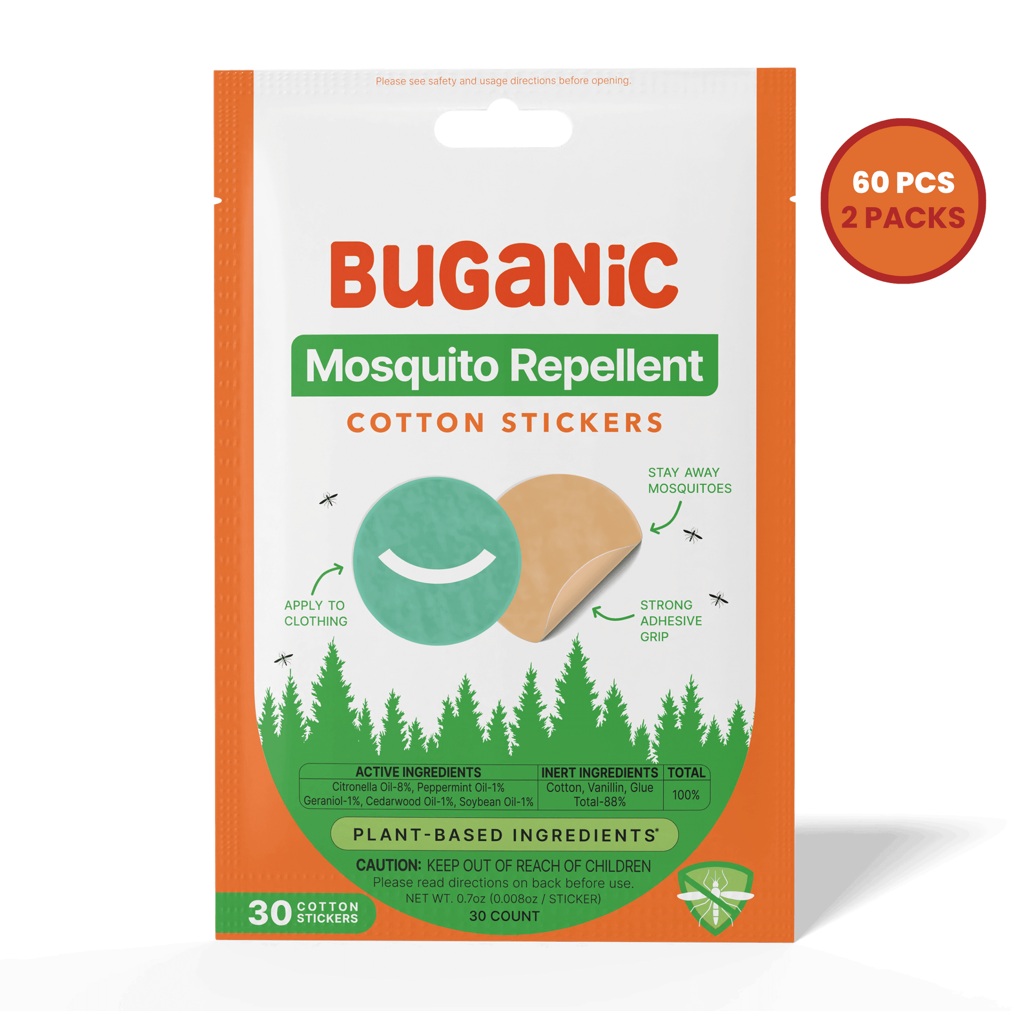 Buganic Mosquito Repellent Stickers
