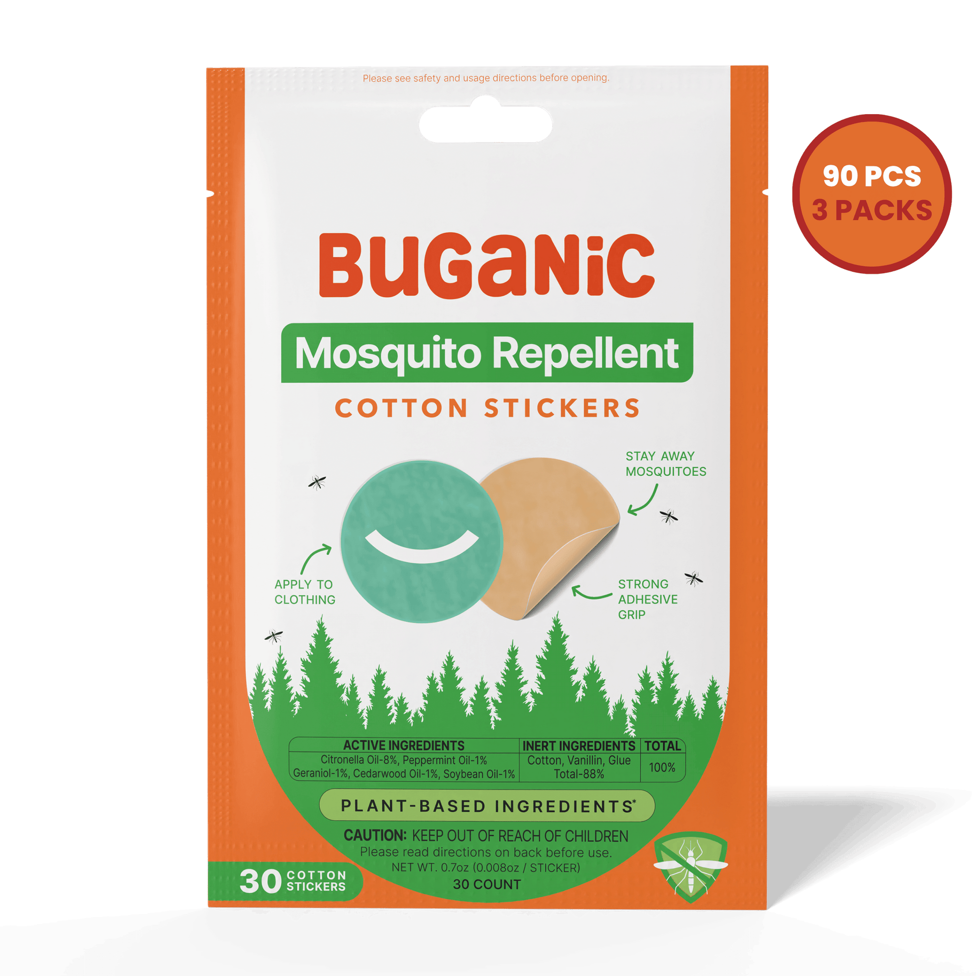 Buganic Mosquito Repellent Stickers
